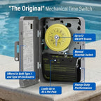Intermatic T104M 24-Hour Mechanical Timer Mechanism, 208-277V DPST - Image 2