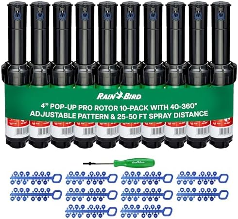 Rain Bird 5000 Rotor with Nozzle Tree 10 Pack + Rotor Screwdriver Tool by RainBird
