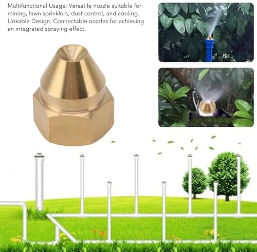 10 Pack Misting Nozzle Brass Fine Mist Spray Nozzle with G1/2 Female Thread for Cooling System and Plant Irrigation (G3/4in 10.4CM) - Image 2