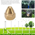 10PCS Misting Nozzle Brass Fine Misting Water Nozzles Dust Removal Mist Sprinkler Lawn Sprinkler Irrigation for Cooling System Plant Irrigation (G3/4in 10.4CM) - Image 2