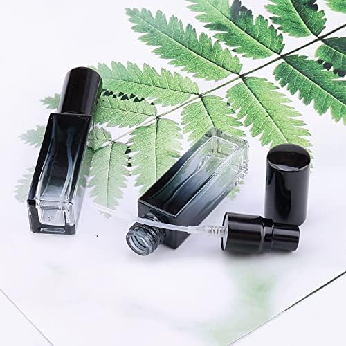 45pcs 10ml Mini Glass Spray Bottles Square Gradient Black Cap - Image 4
