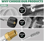 GardenNow 2 PCS RV Propane Hoses with Gauge, 24 Inch Stainless Steel Braided Camper Tank Hose, Rv lp Gas Hoses Connector for Standard Two-Stage Regulator, 40Lb 250PSI, 1/4" NPT /QCC1 Fittings - Image 7