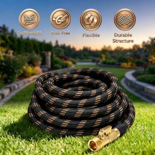 Lightweight No Kink Flexible Water Hose,100FT Garden Hose, Burst & Abrasion Resistant, UV-Stabilized for Lawn Garden Yard - Image 7