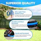 YOTOO Heavy Duty Hybrid Garden Water Hose 5/8-Inch by 100-Feet 150 PSI Kink Resistant, Flexible with Swivel Grip Handle and 3/4" GHT Solid Brass Fittings, Blue - Image 6