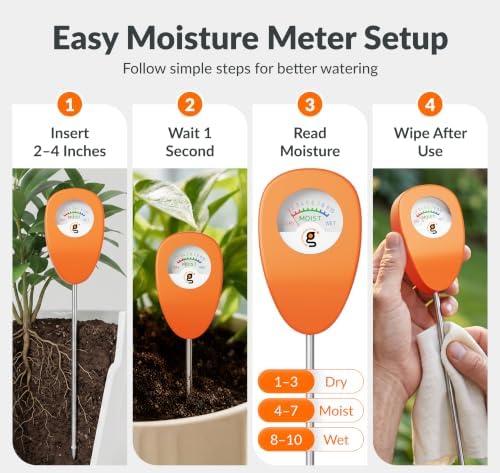 Giraffe Tools Garden Hose 5/8", 25FT Hose with Nozzle & Moisture Meter Set - Image 6