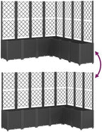 Garden Planter Box with Trellis Modular Outdoor Bed Black - Image 6
