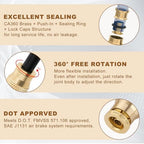 48PCS 6-Size Brass Dot Air Line Fitting Kit,1/8"-1/2" Straight Union - Image 5