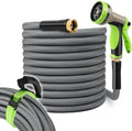 2025 Upgraded Garden Hose,And Carry Strap Non-Expanding Premium Quality Flexible Ultra-Light Water Hose with Fabric Skin Hose for Commercial Residential Use With 10 Spray Nozzle (100FT) by Unknown