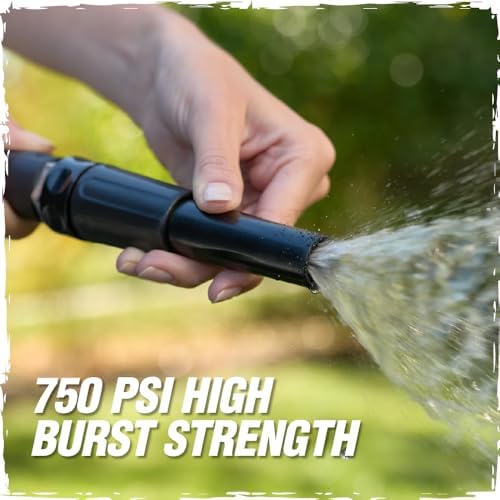 RUGGED RHINO Metal Garden Hose with Spray Nozzle, 100FT, 304 Stainless Steel, 750 PSI Burst Strength, Heavy Duty Flexible Water Hose, Kink Resistant, Leakproof for Yard, Lawn and Outdoor Use, Silver - Image 5