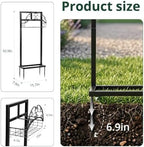 Garden Hose Holder with Storage Basket, Heavy Duty Freestanding Water Hose Stand with 4 Ground Spikes, Garden Hose Holder, Water Hose Stand, Hose Rack, Storage Basket, Outdoor Organizer - Black - Image 4
