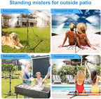Standing Misters for Outside Patio - 5.3FT Stand Misting System for Cooling Outdoor Areas, Easy to Install & Maintain, 4 Adjustable Nozzles for Custom Coverage, Durable for Backyard Use - Image 2