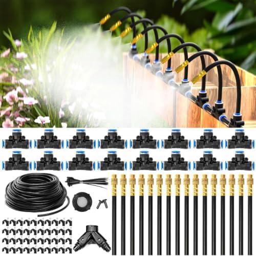 Garden Watering Set, 360 Degree Brass Nozzles, ABS, 100ft Set - Image 2