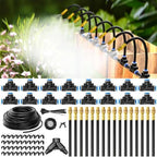 Garden Watering Set, 360 Degree Brass Nozzles, ABS, 100ft Set - Image 2
