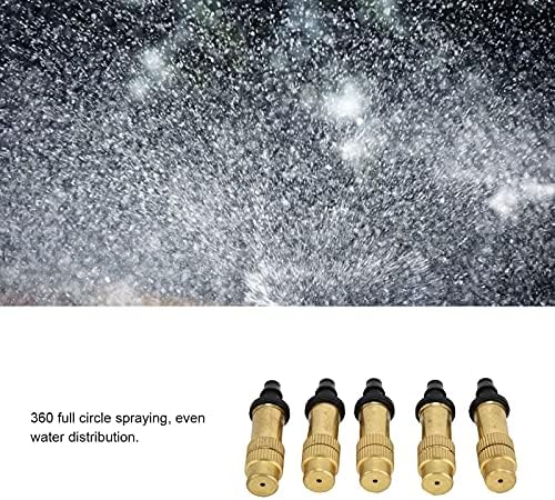 100PCS Single Hook Copper Atomizing Nozzle Mister Nozzles Drip Irrigation,for 4/7 Hose or Transfer to 8/11 Tube,Stable Spraying,360 Full Circle Spraying - Image 3