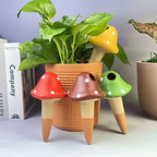 4pcs Mushroom Plant Watering Spikes Indoor Outdoor Water Stake for Plant Automatic Drip Irrigation Reservoir Automatic Waterer for Chickens - Image 2