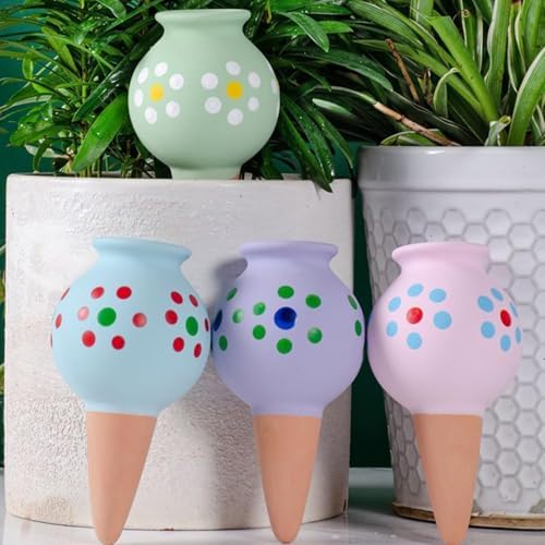 Plant Watering Spikes 4 Pieces Cute Gardening Waterer - Image 3
