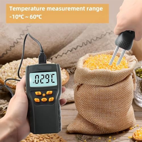Water Quality Tester Digital Grain Moisture Meter Food Thermometer Long Probe Hygrometer Analyzer Detector - Image 6