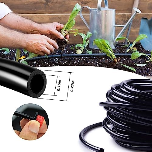 Saihisday 656 FT 1/4 Inch Drip Irrigation Tubing, Garden Watering System with 1/4" Distribution Hose, Drip Line System for Outdoor Flowers, Patios, and Lawns. Ideal for Efficient Garden Irrigation - Image 3