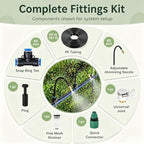 Fence-Mounted Garden Drip Irrigation System Kit | Adjustable Water Output, Bendable Nozzles, Quick-Connect, Easy Installation (30cm Nozzle, 197ft) for Efficient Watering - Image 4