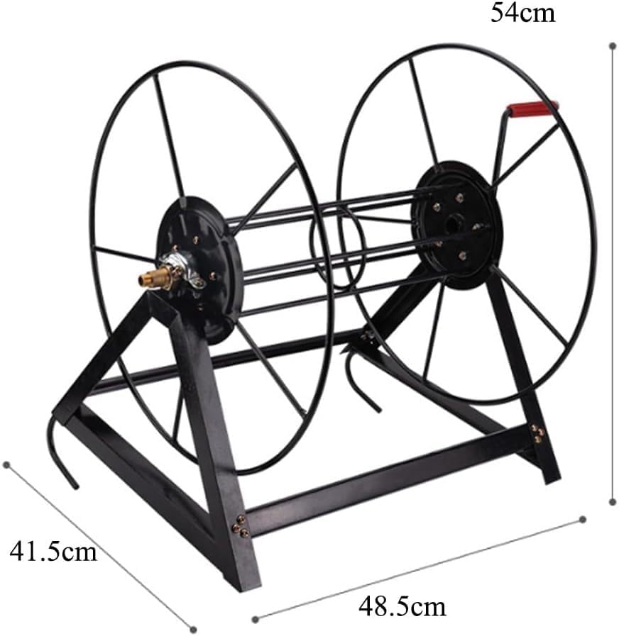 Metal Agricultural Hose Reel, Outdoor Garage Hose Reel Machine, Wall Mounted Hose Reel Cart, Handheld Garden Hose Reel, Easy Watering,Black - Image 7