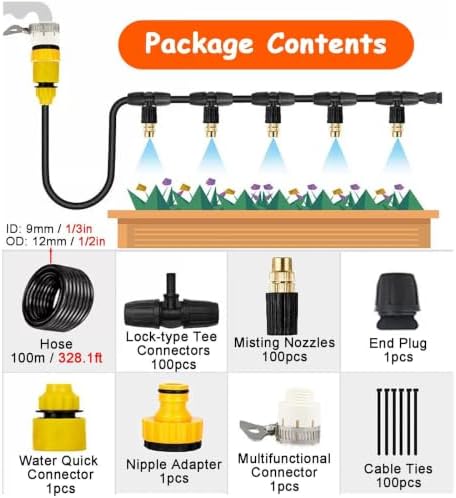 Weatherproof Misting System Kit with Brass Atomizing Nozzles - Image 2