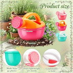 Sieral 20 Pcs Mini Plastic Watering Cans Bulk 3.5 Inch Small Portable Watering Pot Can for Garden, Indoor Outdoor Plants, Flower, Succulents, House Plants, Beach Sand and Water Play Yellow, Pink, Blue - Image 2