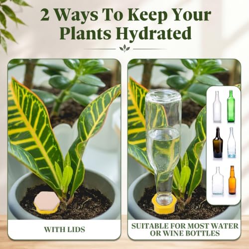 6 Pack Terracotta Watering Spikes with Lids and 3 Shovels Plant Watering Devices Wine Bottle Automatic Plant Slow Release Self Planting Stakes for 5”-9” Pots(4.92 x 1.57 x 1.57 Inches) - Image 4