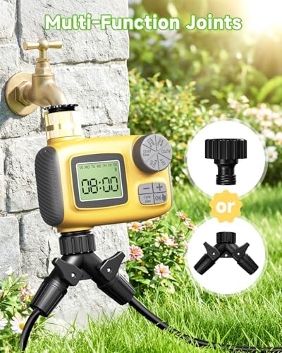 246FT Drip Irrigation System with LCD Timer, Automatic Watering System Kits,1/2 Inch Hose 1/4 Inch Distribution Tubing 3 Sprayer Types, for Garden, Greenhouse, Garden, Lawn - Image 3