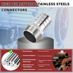 2pcs Stainless Steel Hose Barb Fittings 50mm Barb to 2" NPT Male - Image 4