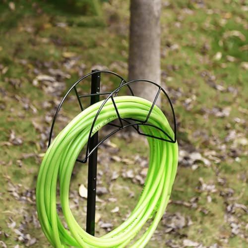Freestanding Garden Hose Holder Stand, Iron Rack for Outdoor Use - Image 6