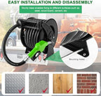 1 Inch Fuel Hose Reel With Fueling Nozzle, 50 Foot Heavy Duty Diesel Retractable, 300 PSI Industrial Auto Rewind Mount for Def Fluid Tank Truck Bed Trailer Boat Cart - Image 5