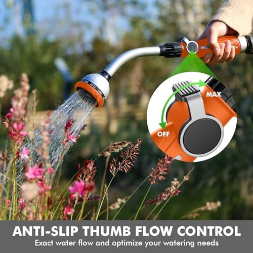 RESTMO Watering Wand Heavy Duty, 15-Inch Long Hose Nozzle Sprayer - Image 3