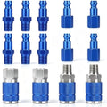 14PCS Type C Air Fittings Connect, 1/4 NPT Aluminum Quick Connect Air Fittings, Automotive Airs Plug & Coupler Set Airs Hose Fitting for Airr Compressor Fitting Kit Aluminum T by Unknown