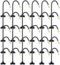 Upriver 30 Pcs Brass Misting Nozzles Tee with 8 Inch Built in Hose for 0.315"/8 mm Tubing, 360° Rotation Adjustable Water Mister Nozzle Thread Sprayer for Garden Watering System by Upriver