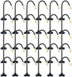 Upriver 30 Pcs Brass Misting Nozzles Tee with 8 Inch Built in Hose for 0.315"/8 mm Tubing, 360° Rotation Adjustable Water Mister Nozzle Thread Sprayer for Garden Watering System by Upriver