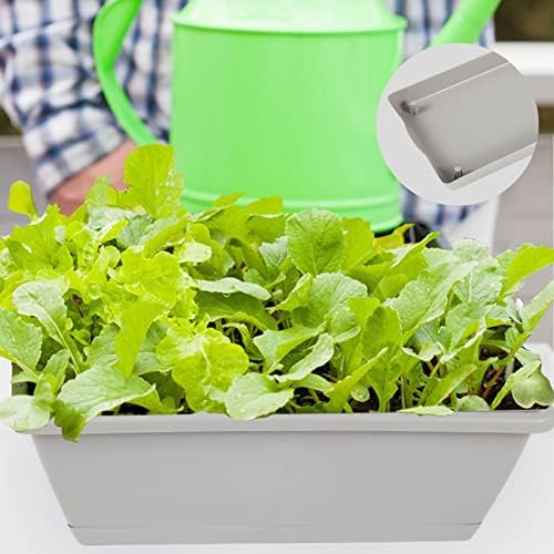 8pcs Window Box Planter,Rectangle Plastic Vegetable Flower Planters Boxes - Image 4