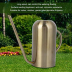 Stainless Steel Watering Can, Long Spout Watering Pot, Garden Watering Pot, Suitable for Indoor, Outdoor, Garden Plant Sprinkler, Etc - Image 2