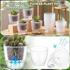 Self Watering Plant Pots, 3.5'', Transparent, 54 Pcs - Image 5