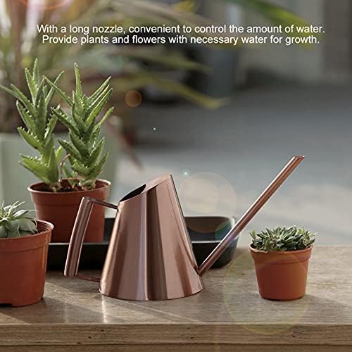 Copper Colored Watering Can, Long Spout Watering Can Vintage Watering Can Decorative Watering Can Pot Capacity 45 Oz/1.3L/0.3 Gallon for Indoor Plant Flower Watering - Image 2