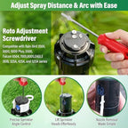 7 Sprinkler Head Tool Kit, Compatible with Hunter/Rain Bird, MP PGP Sprinklers Head Pull Up Repair Tool, Rotor Adjustment Screwdriver, Nozzle Tools, Nozzle Insertion Collar & Sprinkler Keys - Image 3