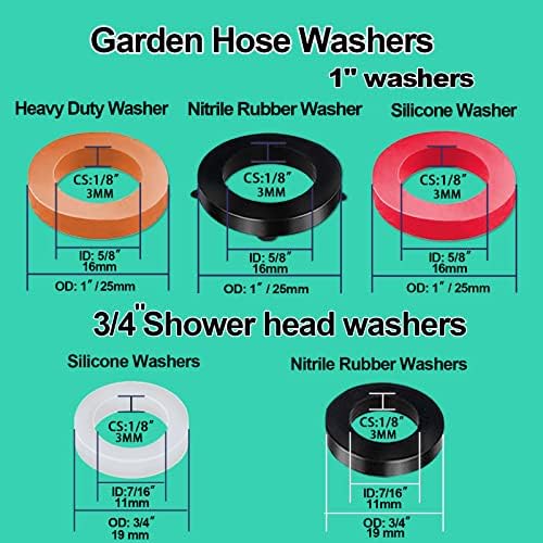 XBVV 1540 Pcs 32 Size Metric O Ring Assortment and 158 Pcs Faucet Washers and Garden Hose Gasket Kit for Faucet Plumbing Hydraulic Sealing Repair - Image 7