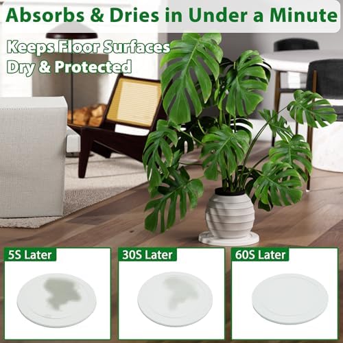 Diatomaceous Earth Plant Saucer, Round Pot Saucers, 2 Pcs 12 Inch - Image 3
