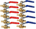 3/4" Pex Brass Ball Valve - Pex Fittings 3/4 Inch - 3/4 Pex Shut Off Valve - Crimping Tool - Fittings 3/4 Inch - Water Hose Shut Off Valve - Crimp Brass Ball Valve Hot Cold (Pack of 10) by Unknown