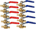 3/4" Pex Brass Ball Valve - Pex Fittings 3/4 Inch - 3/4 Pex Shut Off Valve - Crimping Tool - Fittings 3/4 Inch - Water Hose Shut Off Valve - Crimp Brass Ball Valve Hot Cold (Pack of 10) by Unknown
