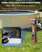 SURAIELEC Mechanical Pool Timer for Above Ground Pool, L5-20R Twist-Lock - Image 2