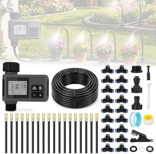 66FT Drip Irrigation System with Water Timer, Automatic Garden Watering Kit by Unknown