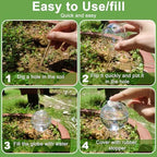 4 Pack Plant Watering Globes - 380ml Self-Watering Bulbs, Automatic Plant Waterer for Indoor & Outdoor Potted Plants, Vacation Plant Care Essential, Decorative Glass Design (380ml/13oz) - Image 4