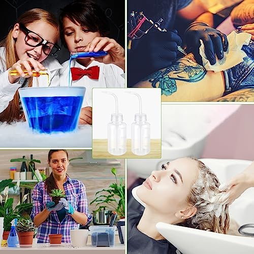 Maxdot 24 Pcs 5 oz Plastic Squeeze Bottles Bulk Transparent White Plant Watering Bottles with Narrow Mouth Scale Labels Tattoo for Safety Rinse Watering Tools, Plant Irrigation - Image 6