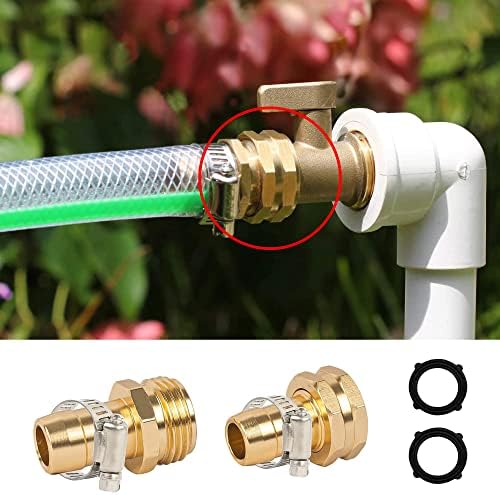 Hourleey Garden Hose Repair Connector with Clamps + Garden Quick Connect Kit - Image 4