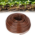 492FT 1/4" Drip Irrigation Tubing with 6" Emitter Spacing, Hydroponics Dripline Hose with Built-in 0.5 GPH Dripper Drip Irrigation Systems for Gardens Greenhouse Bed Flower Watering, Brown by Unknown